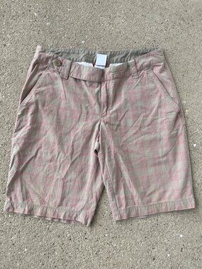Vintage Y2K North Face Long Tan Plaid Womens 8 100% Cotton Gorpcore Low Rise